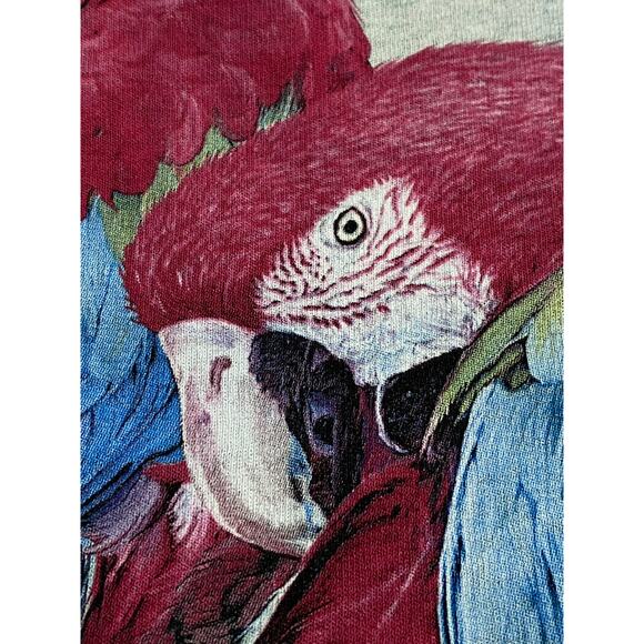 Macaw Mates Parrot T-Shirt L The Mountain Scarlet Parakeet Tropical Bird Graphic - Picture 6 of 7